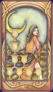 The Eight of Cups from the Fenestra Tarot