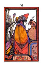 The Lovers from the Aquarian Tarot