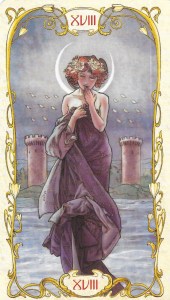 The Moon from the Tarot Mucha